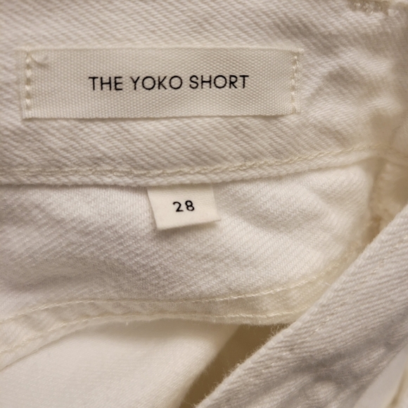 ❤️ 3 for $35 Aritzia Denim Forum Yoko Hi-Rise Jean Short Denim cut-off white 28 - Picture 5 of 7